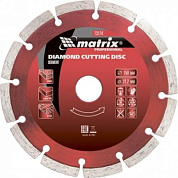 Диск алмазный, отрезной сегментный, 200х22,2 мм, сухая резка Matrix Professional 73176