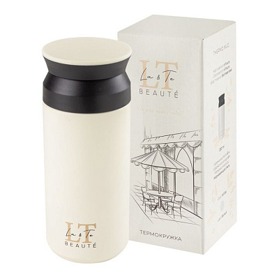 Термокружка 350 мл, нерж.сталь, горячее - до 6 часов, холодное - до 6 часов, цвет белый La and Te beaute LT-350WH