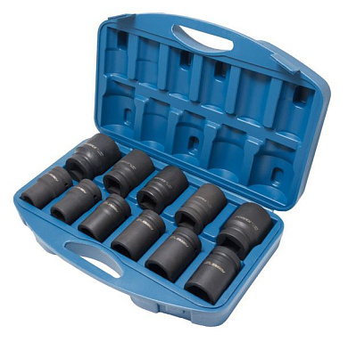 Набор головок ударных глубоких 11 пр, 1'', 6-гр, 22-46 мм, в кейсе Forsage F-8111MPB