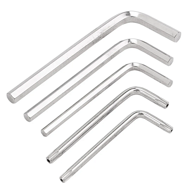 Набор Г-образных длинных HEX 4-6 мм, Torx TR T20H, T25H 5 пр RockForce RF-5055-lg