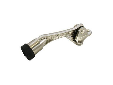 Фиксатор дверной АЛЛЮР КН-130 SN мат.никель "козья ножка" БЛИСТЕР УЗК 10175