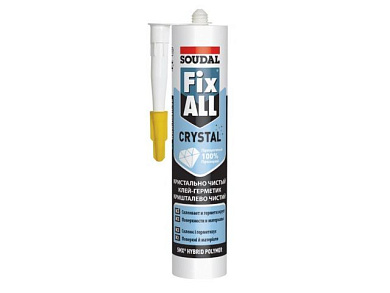 Клей-герметик гибрид."Soudal" Fix All Crystal прозрачный 290 мл SOUDAL 119130