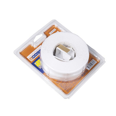 Бордюрная лента для раковин/ванн/стен 38*38мм 3,35м белая с 2 уголками и 2 заглушками 4Walls 104647