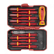 Диэлектрическая отвертка VDE со сменными битами «ПРОФИ» КВТ НИО-4412