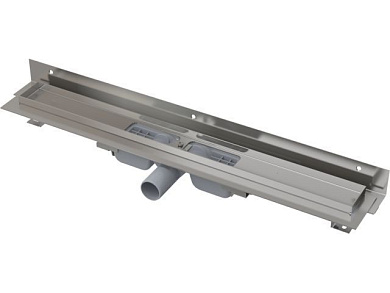 Водоотводящий желоб с порогами для перф. решетки и регул. воротником к стене, APZ104-550, Alcaplast APZ104-550