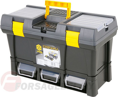 Ящик для инструмента 20 Vorel с 3 контейнерами 78814