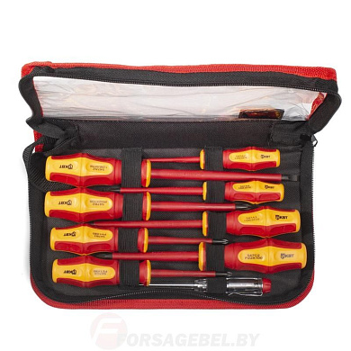 Набор диэлектрических отверток VDE, шлиц и крест «ПРОФИ» КВТ НИО-09