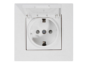 Розетка 1-ая, скрытая с/з с крышкой, белая RITA Mutlusan 2220 610 0201