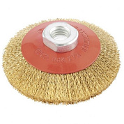 Щетка для УШМ, М14, тарелка, латунированная витая проволока Matrix