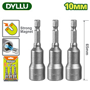 Торцевая магнитная насадка 10x65 мм DYLLU DTWR2K10 (3 шт.)