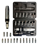 Отвертка ударная с набором бит и адаптерами 17 пр. 1/2'', Partner PA-5171
