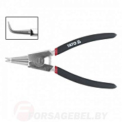 Съемник стопорных колец загнутый, разжим 150 мм CrV Yato YT-2141