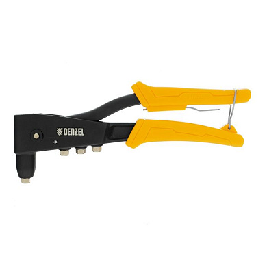 Заклепочник ручной, 255 мм, литой, усиленный, заклепки 2,4-3,2-4,0-4,8 мм Denzel 40441