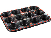 Форма для выпечки, прямоугольная, 12 кексов, 35х26,5 см, антипригарное покрытие,CHEF, PERFECTO LINEA 16-352628