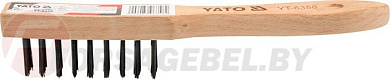 Щетка ручная стальная 6 рядка Yato YT-6360