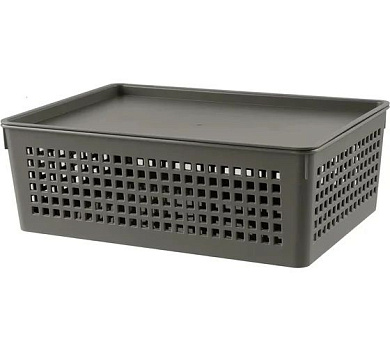 Лоток 270×190×90мм коричневый с крышкой 3,7л Полимербыт 4346203