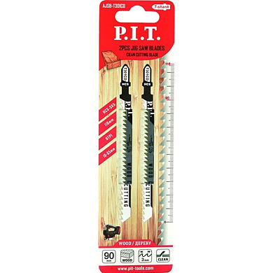 Пилка для лобзика по дереву T301CD (чистый рез) 90мм PIT AJSB-T301CD