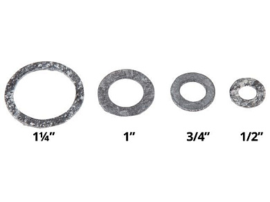 Прокладка паронитовая 1/2 ПМБ (маслобензостойкий) 19х10 h-2 мм Симтек 2-0011