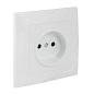 Валенсия розетка 1-местная б/з 10А белая с защ, штор, EKF PROxima EWR10-022-10