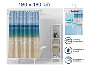 Шторка для ванной, 12 колец в комплекте, 180x180 см, Secret, пляж, Perfecto Linea 36-118106