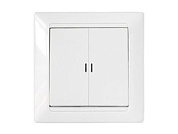 Выключатель 2 клав. (cкрытый, 10А) со световой индикацией, белый, Стиль, Bylectrica С5 10-815