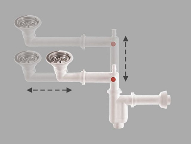 Сифон для кухни с чашкой 3 1/2" BAKIMAY 0402004080