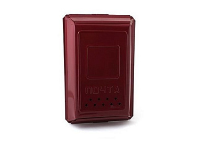 Ящик почтовый с замком 390х260х70 мм, бордовый АГРОСНАБ 00-00001133