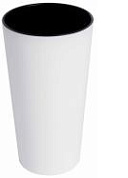 Кашпо для цветов со вставкой "КАМЕЛИЯ" №2, h 360 мм, d 190 мм, h вставки 170 мм, белый Гарденпласт 00171