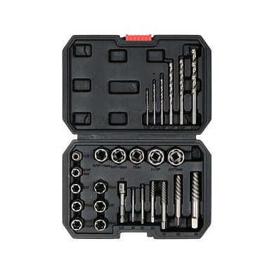 Набор головок для скрученных гаек 9-19 мм 3/8" и экстракторов 26 пр. HRC 47-50 Yato YT-05893