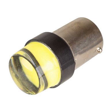 Автолампа диод S25 (P2W) 2V COB BA5s -конт силикон Белая комп.2 шт противотуманки/пово SKYWAY S08201430