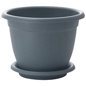 Горшок для цветов InGreen Aphrodite D 340 mm, 12,7л с подставкой №7 серый Пластик Репаблик IG420711026