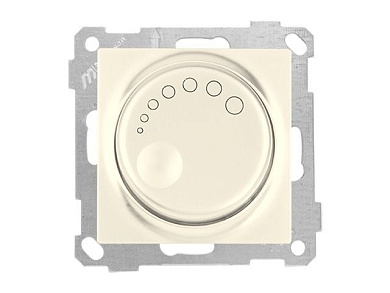 Выключатель поворотный, диммер, скрытый, без рамки, винт. зажим, 600Вт, кремовый, DARIA, 220VAC, 60 - 600VA, 50 Hz, IP20, Mutlusan 21004400202