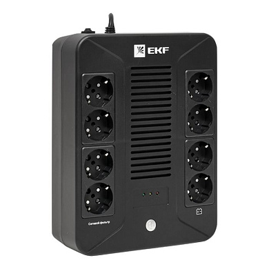 Источник Бесперебойного Питания Линейно-интерактивный E-Power Home 1000 ВА 600Вт,8хSchuko,USB,RJ45 SSW-1000