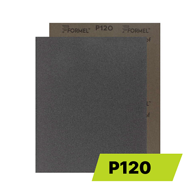 Водостойкая бумага WATERPROOF 230*280 мм, латексная пропитка 30%, зерно Р120 FORMEL 80957320120