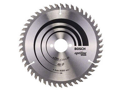 Пильный диск Optiline Wood 190х30 мм Z48 BOSCH 2608640617