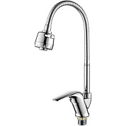 Смеситель для кухни с гибким изливом, цинк, хром Ledeme L4331