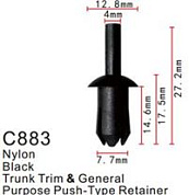 Клипса для крепления внутренней обшивки а/м Мерседес пластиковая, 100 шт Forsage C0883(Mersedes)