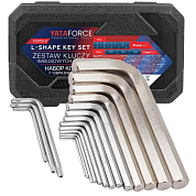 Набор Г-образных ключей HEX (6-гр) 2-19 мм, TORX T25, T30, T40 13+3 пр YATAFORCE YF-5137D+3