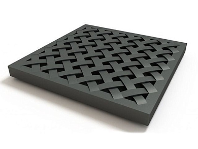 Решетка пластиковая усиленная к дождеприемнику, черный Ecoteck ДИ 02505000