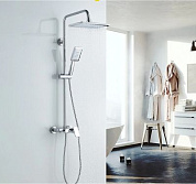 Душевая система со смесителем и тропическим душем, латунь, хром L2421 Ledeme в магазине Густав