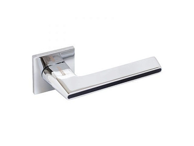 Ручка дверная АЛЛЮР АРТ "АДЕЛЬ" 852TSD хром/тем-сер.дер. УЗК 13789