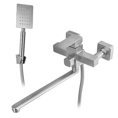 Смеситель для ванны, нержавеющая сталь, сатин Wisent W72217