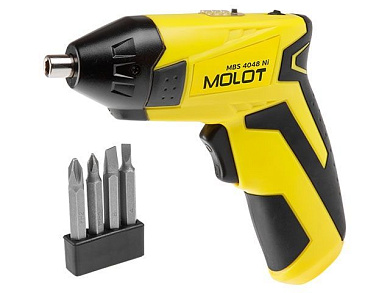 Аккум. шуруповерт MBS 4048 Ni в блистере+ набор бит MOLOT MBS4048Ni00011