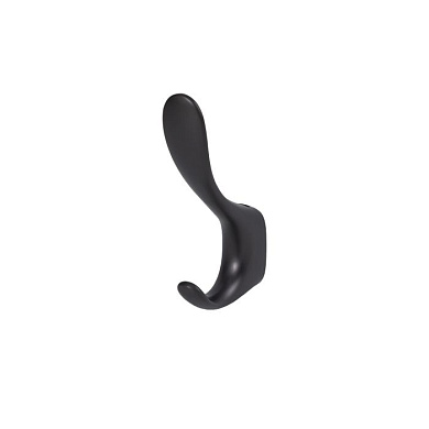 Крючок меб. двухрожковый мет. ROMA, черный матовый AKS 104205