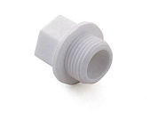 Заглушка резьбовая ПП 3/4" PN25, белая РосТурПласт 10556