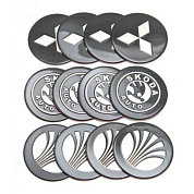 Наклейка на колпак 6см, TypeR, к-т 4шт, KING