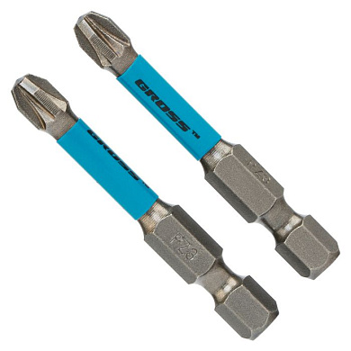 Набор бит торсионных PZ3 x 50 мм, для ударных шуруповертов, 2 шт. Gross 11489