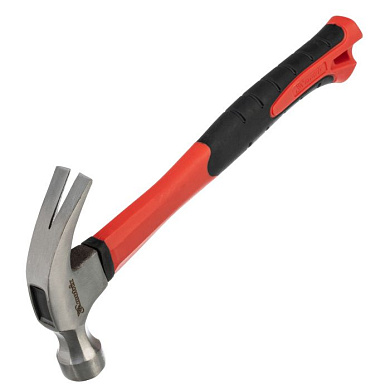 Молоток-гвоздодер optimal 450 г. фибергласовая обрезиненная рукоятка Matrix 10456