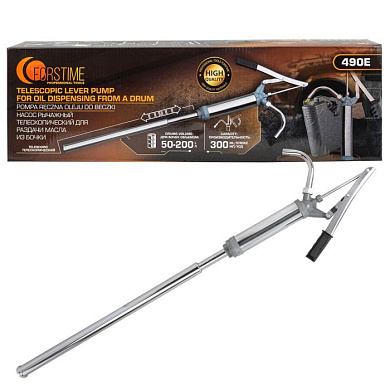 Насос ручной рычажный телескопический для раздачи масла на бочку, 300 гр./ход, раб. t -20+40 гр. FORSTIME FT-490E