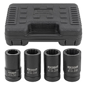 Набор глубоких ударных головок 4 пр., 1'', 12-гр. 27-36 мм ForceKraft FK-8041-9MPB